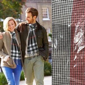 Clara Clark Designer Scarf Box Gray Maroon